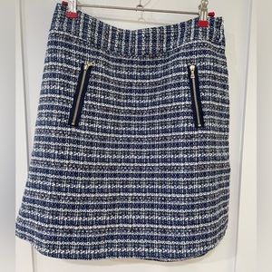 LOFT blue tweed skirt